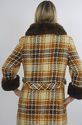 Vintage 60s 70s Shearling fur trimmed Bold open we