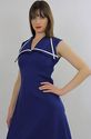 Vintage 70s Boho Hippie Nautical Sailor Navy halte
