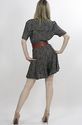 Vtg 90s Grunge Boho Prairie Mini Dress Romper Navy