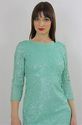 Vtg 90s Blue Sequin beaded Bandage Bodycon Openbac