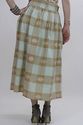 Vintage 70s Boho Hippie Aqua large Plaid Prairie M