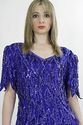 Vintage 70s Silk Deco Sequin beaded Cocktail Party