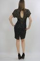 Vtg 80s Sequin beaded encrusted flapper party mini