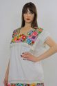 Vintage 60s Hippie Boho heavily embroidered floral