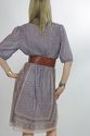 Vintage 70s Sheer Border design Paisley Gypsy Boho