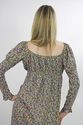 Vintage 70s mini floral prairie boho Maxi Dress pu