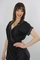 Vintage 70s Gold metallic Deep V Plunging Party Co