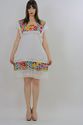 Vintage 60s Hippie Boho heavily embroidered floral