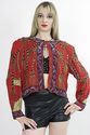 Vtg 80s silk sequin encrusted beaded deco party to