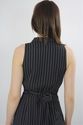 Vintage 80s Black pinstripe Menswear inspired Deep