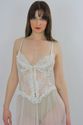 Bridal chemise slip corset top wedding negligee Vi