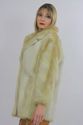 Vintage  70s 80s Hippie Boho Chub Beige Faux Fur C