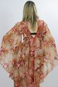 Vintage 70s SHEER boho hippie Party maxi dress Caf