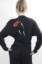 Vtg 80s bat wing boho suede studded applique maxi 