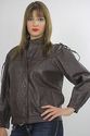 Vtg 70s Dark Brown leather Hippie Boho Soft Jacket