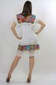 Vintage 60s Hippie Boho heavily embroidered floral