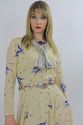 Vintage 70s Sheer Abstract floral High waist boho 