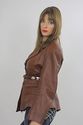 Vtg 70s Brown Leather Fitted Hippie Boho Soft Jack