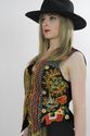 Vint70s INDIA hippie Boho top vest ethnic animal f