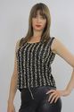 Vtg 60s sequin beaded party cocktail dress top she