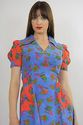 Vintage 70s Hippie Boho prairie peasant mini dress