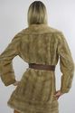 Vtg  Lilli Ann mod suede leather faux fur jacket b
