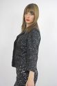 Vtg 80s deco sequin beaded party cocktail dress ja
