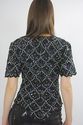 Vtg 80s irridescent sequin beaded metallic party d