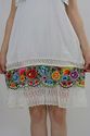 Vintage 60s Hippie Boho heavily embroidered floral