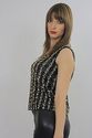 Vtg 60s sequin beaded party cocktail dress top she