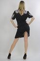 Vtg 80s silk sequin beaded encrusted Flapper deco 
