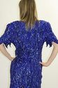 Vintage 70s Silk Deco Sequin beaded Cocktail Party