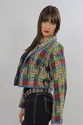 Vintage 80s Tribal India Ethnic Short Cropped Boho