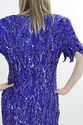 Vintage 70s Silk Deco Sequin beaded Cocktail Party