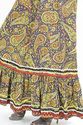 Vtg 70s Boho Hippie  Paisley Prairie long  Maxi dr