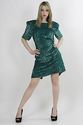 Vtg 80s SILK deco flapper sequin beaded  party min