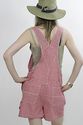 Vtg 90s red gingham check prairie boho  bib covera