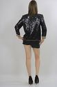 Vtg 80s Deco sequin beaded draped party dress jack