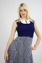 Vintage 60s Mod Hippie Boho Sheer abstract navy pa