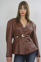 Vtg 70s Brown Leather Fitted Hippie Boho Soft Jack