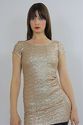 Vtg 90s Gold sequin bandage bodycon deco party min
