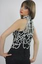 Vintage 80s silk sequin beaded art deco geometric 