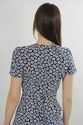 Vtg 80s 90s Grunge Boho Draped Festival Navy Blue 