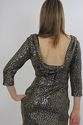 Vintage 80s 90s Gold Metallic Sequin beaded Deco C