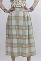 Vintage 70s Boho Hippie Aqua large Plaid Prairie M