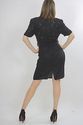 Vtg 80s deco sequin beaded tassel fringe flapper c