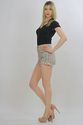 Vtg 80s high waisted striped denim shorts jeans bo