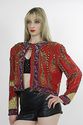 Vtg 80s silk sequin encrusted beaded deco party to