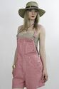 Vtg 90s red gingham check prairie boho  bib covera