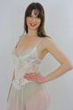 Bridal chemise slip corset top wedding negligee Vi